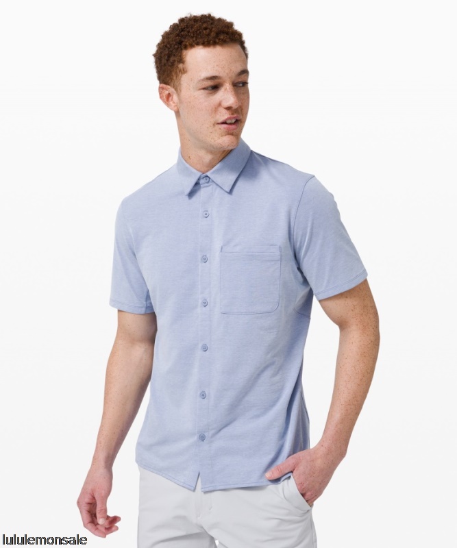 Lululemon Verkauf DELULU621 | Commission Kurzarmshirt Harbor Blue